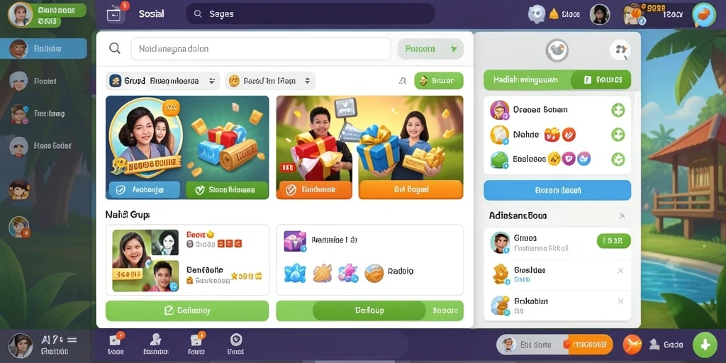 kombo88 - Fitur sosial untuk berkomunikasi dengan teman.